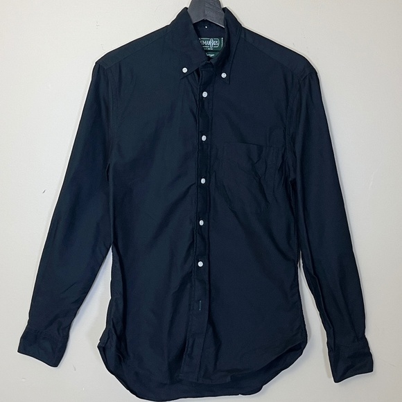 Gitman Bros Vintage Cotton Button Down Long Sleeve Shirt - Men's Size S - Black - Picture 1 of 11